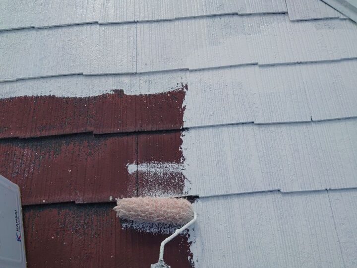 屋根　下塗り