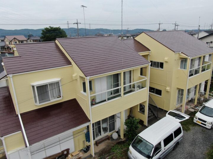 【栃木市】アパートS　屋根外壁他塗装工事