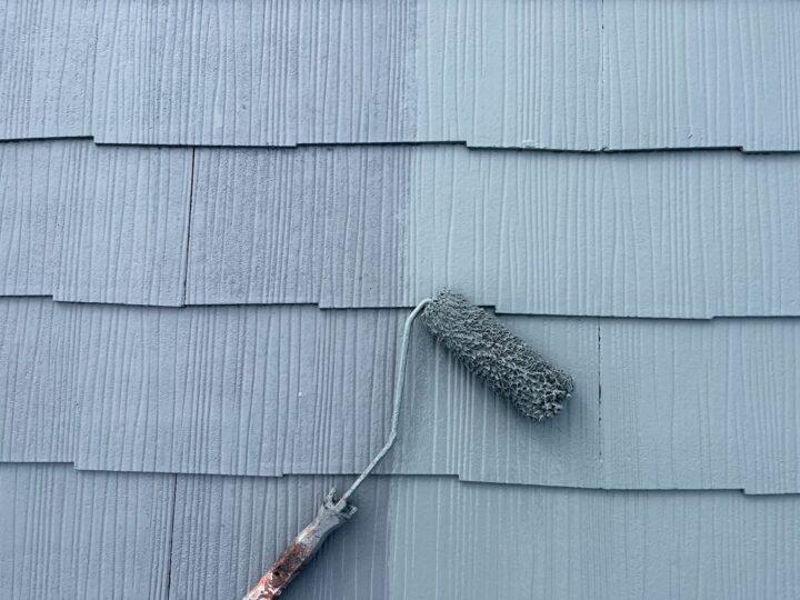 屋根塗装 上塗り