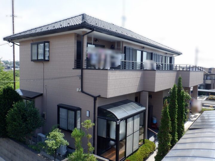 真岡市｜外壁塗装｜外階段塗装｜柱補修｜A様邸